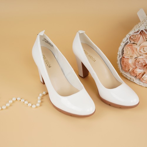 Women Pumps Round Closed Toe Chunky Heels Block Heel Dress Shoes for Office Work - Picture 3 of 82