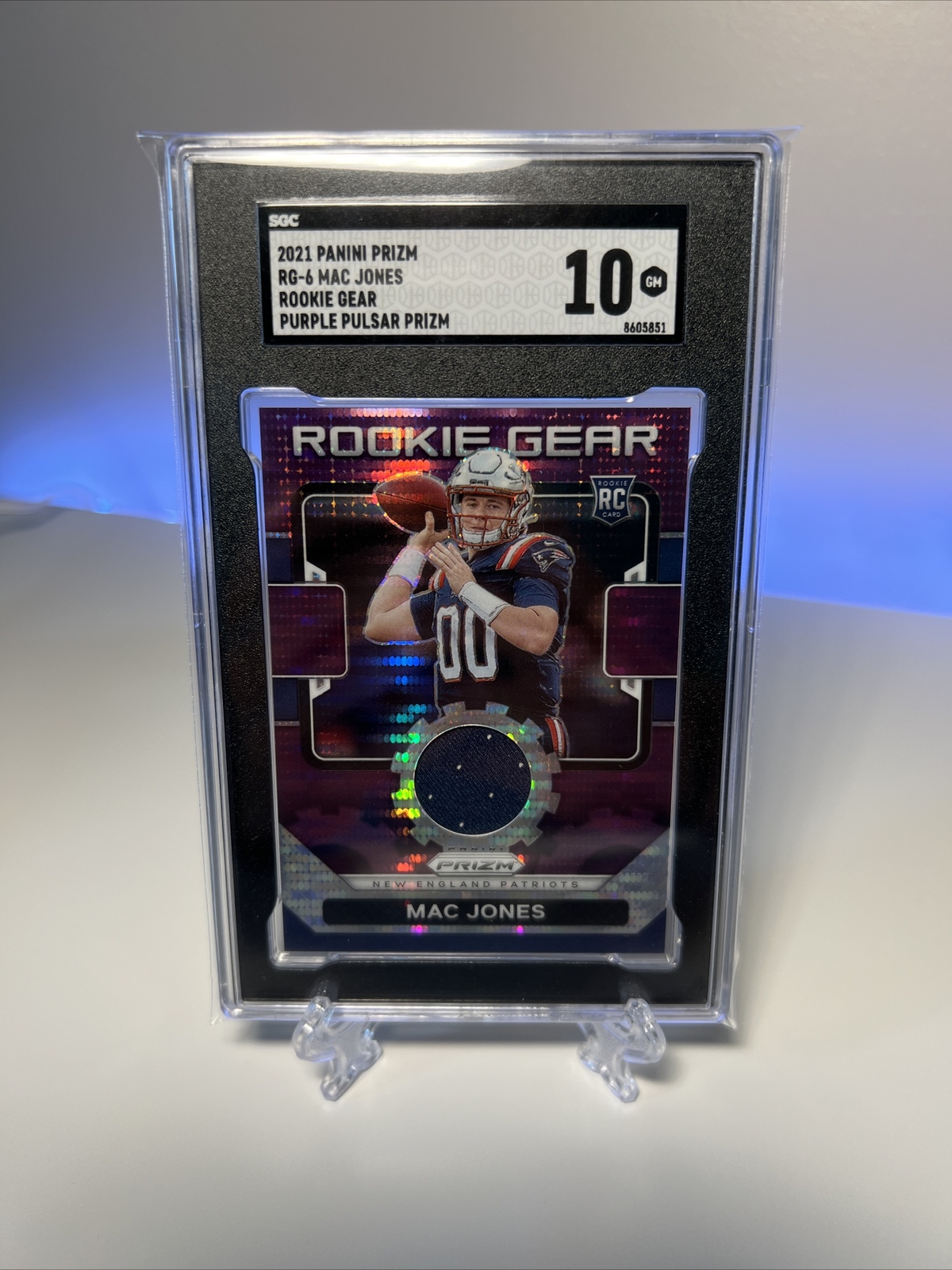 Mac Jones Panini Prizm Draft Picks #104 Purple Pulsar