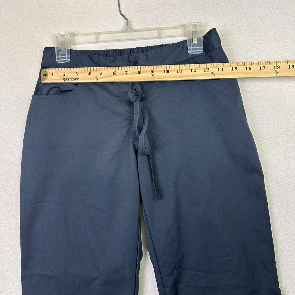 Pantalones Médicos Grey Anatomy Adultos Pequeños Azul Marino Bolsillos con Cordón Foto 4 de 4