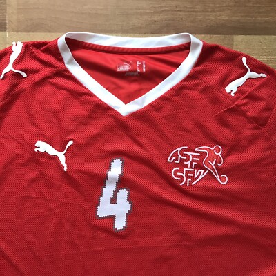 SWITZERLAND 2008 2009 HOME FOOTBALL SHIRT SOCCER JERSEY PUMA # 4
