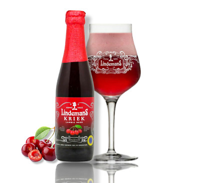 24 x  Lindemans Kriek - Kirschbier aus Belgien mit Sauerkirschsaft  5,05/L