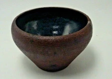 Earthenware Bowl Rustic Pottery Brown Earth Tones Cabin Lodge Studio Art