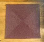 Beaded Glass 16” Square Placemat Red Burgundy Color Nice Heavy Weight