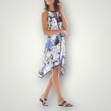 Adrianna Papell Dress Womens 12 Halter Neckline Lightweight Flowy Sleeveless