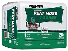 Premier Horticulture Pro Moss Horticulture Retail Peat Moss, 1 CuFt Repaired Bag