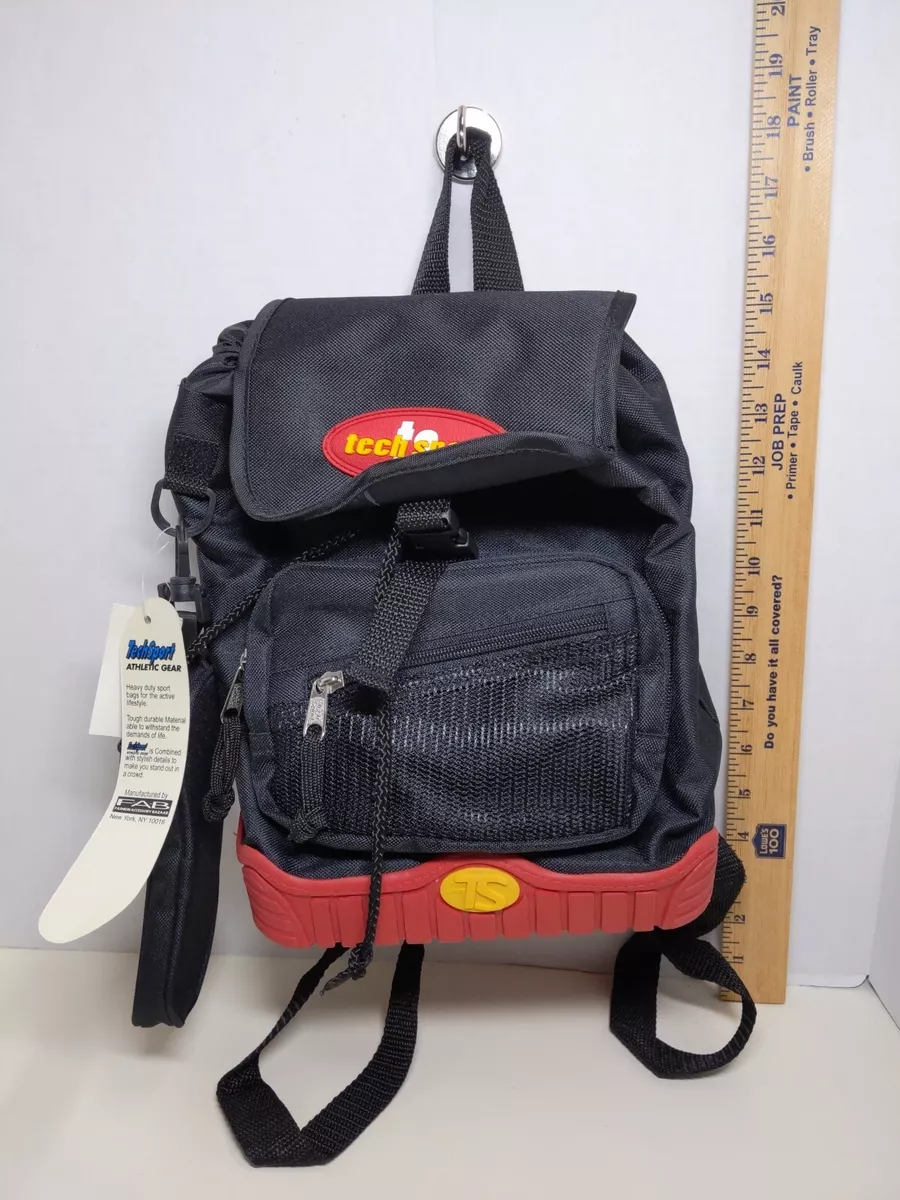 Vintage Tech Sport TS Backpack Small Black Kmart Athletic Gear Drawstring |  eBay