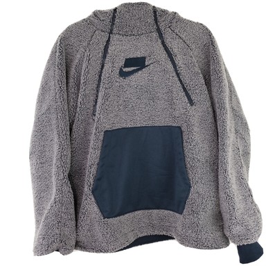Nike Sportswear NSW Pullover Sherpa Sz Small Hoodie Grey AJ7284-027 Womenâs | eBay