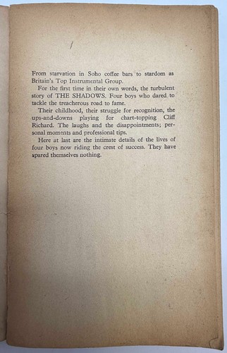 Vintage 1961 1st Edition PB Book The Shadows By Themselves - 60s Music Group - Picture 2 of 8