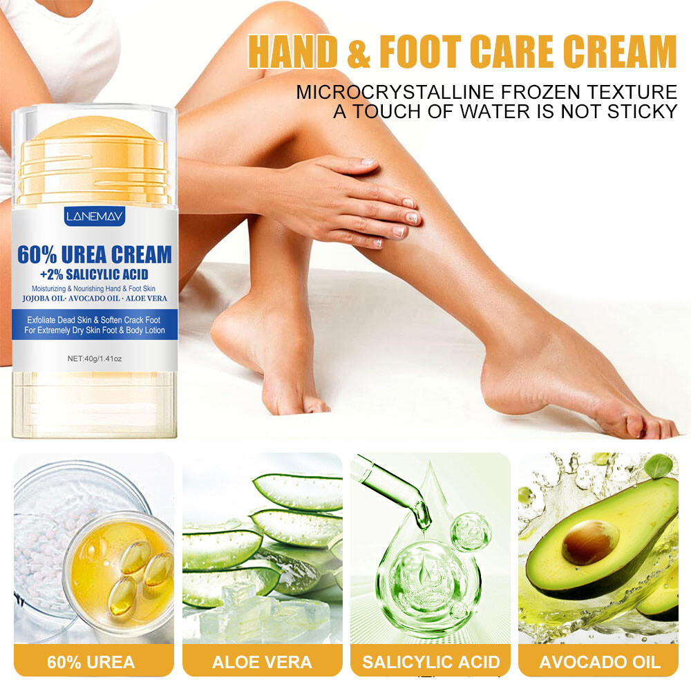 Urea Cream Soften Feet Skin Foot Hand Cream Urea 60% Hard Dry Skin Cracked  Heels Moisturising Natural Ingred