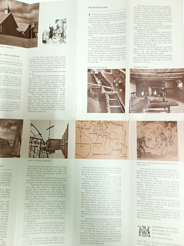 VINTAGE BROUCHER PRINTED IN CANADA: SAINTE - MARIE AMONG THE HURONS - Picture 9 of 9