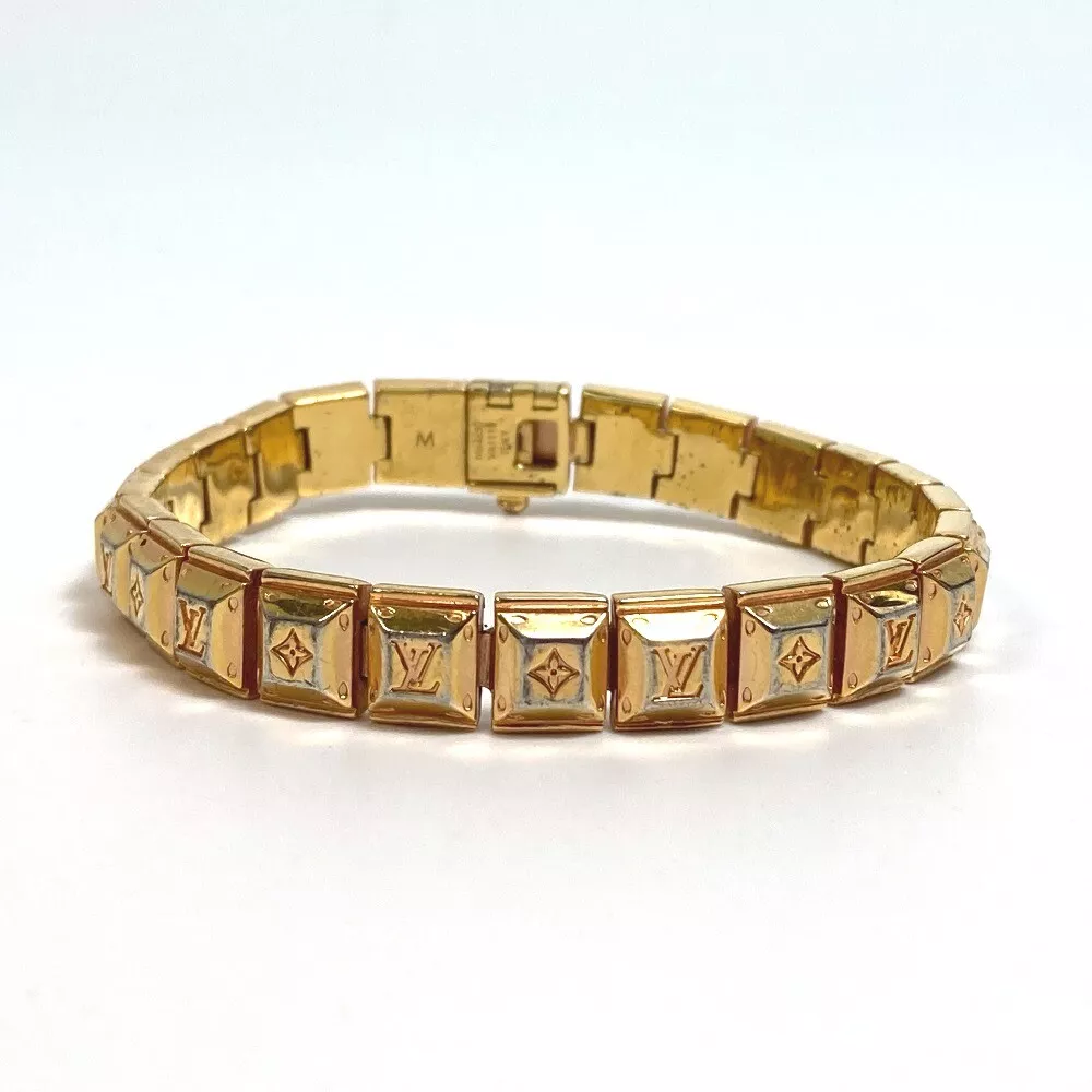 LOUIS VUITTON Nanogram Bracelet Gold Metal. Size M