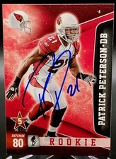 Patrick Peterson Rookie On Card Autograph *READ* Arizona Cardinals. rookie card picture