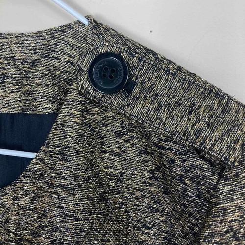 MICHAEL KORS Metallic Silk Blend Tweed Epaulet Blazer Jacket Women Size 10 NWT - Picture 10 of 16