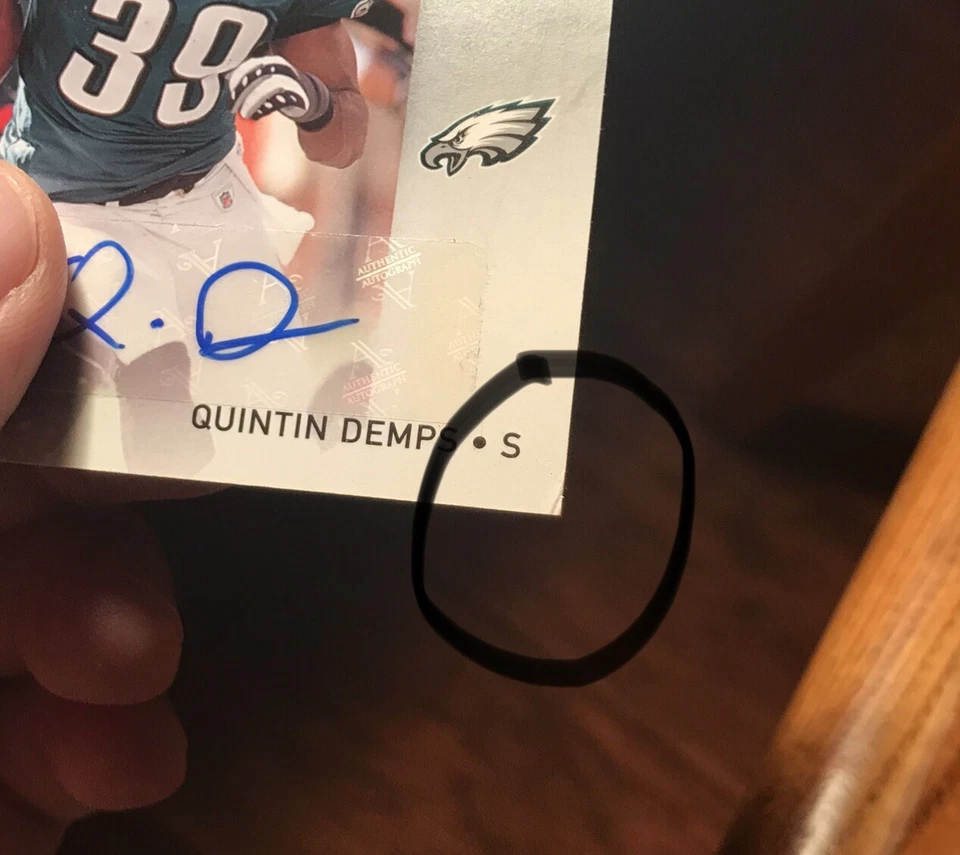 2009 SPx X-Factor Autographs Quintin Demps X-QD Philadelphia Eagles - Image 3 of 3