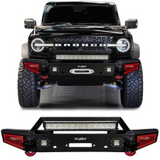 Vijay For 2021-2024 Ford Bronco Steel Front Bumper With Led Lights And D-rings Vijay For 2021-2024 Ford Bronco Steel Front Bumper With Led Lights And D-rings
