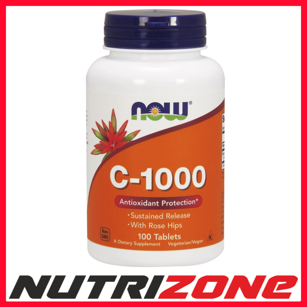 Now Foods Vitamin C-1000 with Rose Hips Immunity Antioxidant - 100 tablets