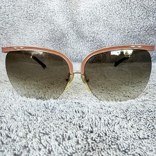 Vintage Playboy Oversized Women s Sunglasses Gold Pink Made In Italy 4595 41-140