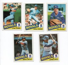 KANSAS CITY ROYALS TOPPS 1985 BASEBALL CARD LOT 