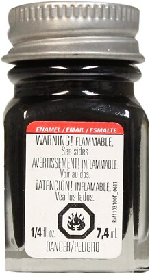 Testors Model Paint #1139 Semi-Gloss Black Enamel .25 oz Free Shipping