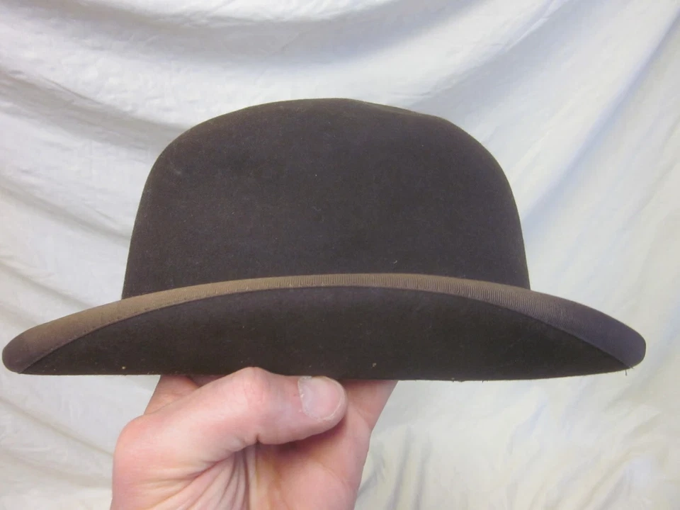 Disney New York Mfg. de colección años 50-60 Sombrero derby marrón para hombre Foto 4 de 4