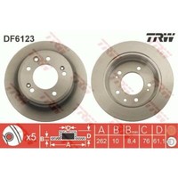 TRW 2X Bremsscheibe Hinten 262 Voll FüR Hyundai I30 FD GD KIA Sportage SL