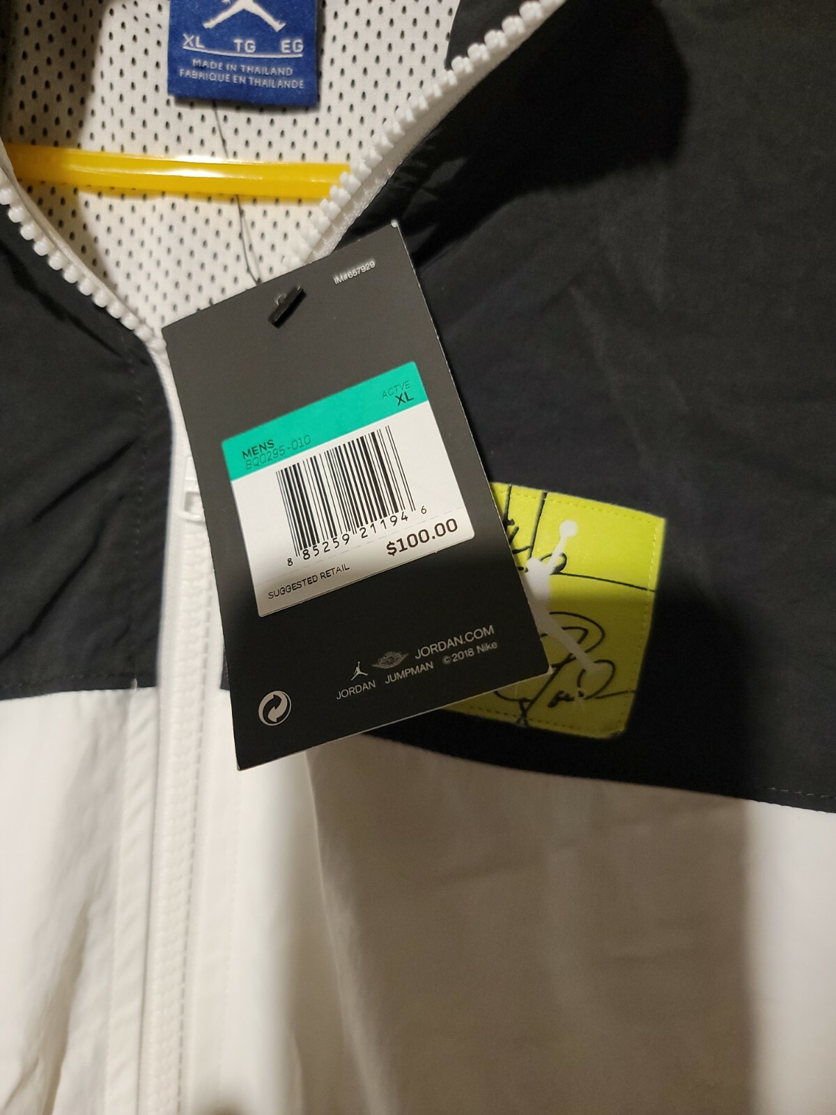 Nike Men's Air Jordan LEGACY TINKER STARTER Jacket Black/White Size XL thumbnail 2