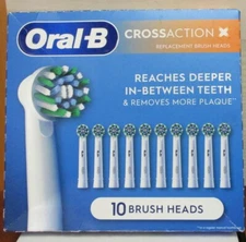 Oral-B CrossAction X  Replacement Brush Heads  10 Count Open Box