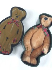 Rare 8.5" FAO SCHWARZ 5th AVE Jointed Bear Painted Box Collectible Christmas