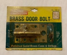 Made in USA Door Bolt and Strike Solid Brass Brainerd Mfg Co 766XC