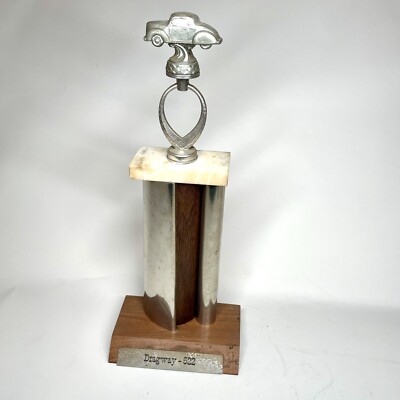 Vintage 1960 s Drag Racing Trophy 522 Drag O'Way Ford Coupe Topper 18.5  Tall
