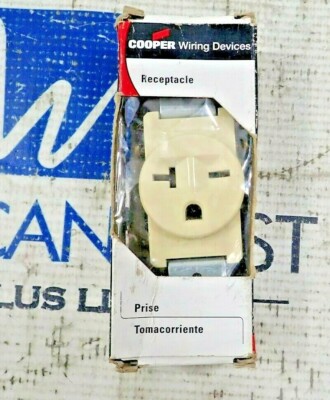NEW Cooper Wiring Devices 1876V-BOX Single Receptacle 20A 250V