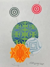 EMayzing One Of A Kind OP ART Screen Print Collage, Op Art, Psychedelic Art