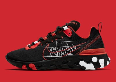 nike react element 55 bianche e rosse