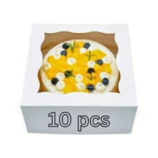 10"x10"x5" Cake Box with Window (10pcs Pack)