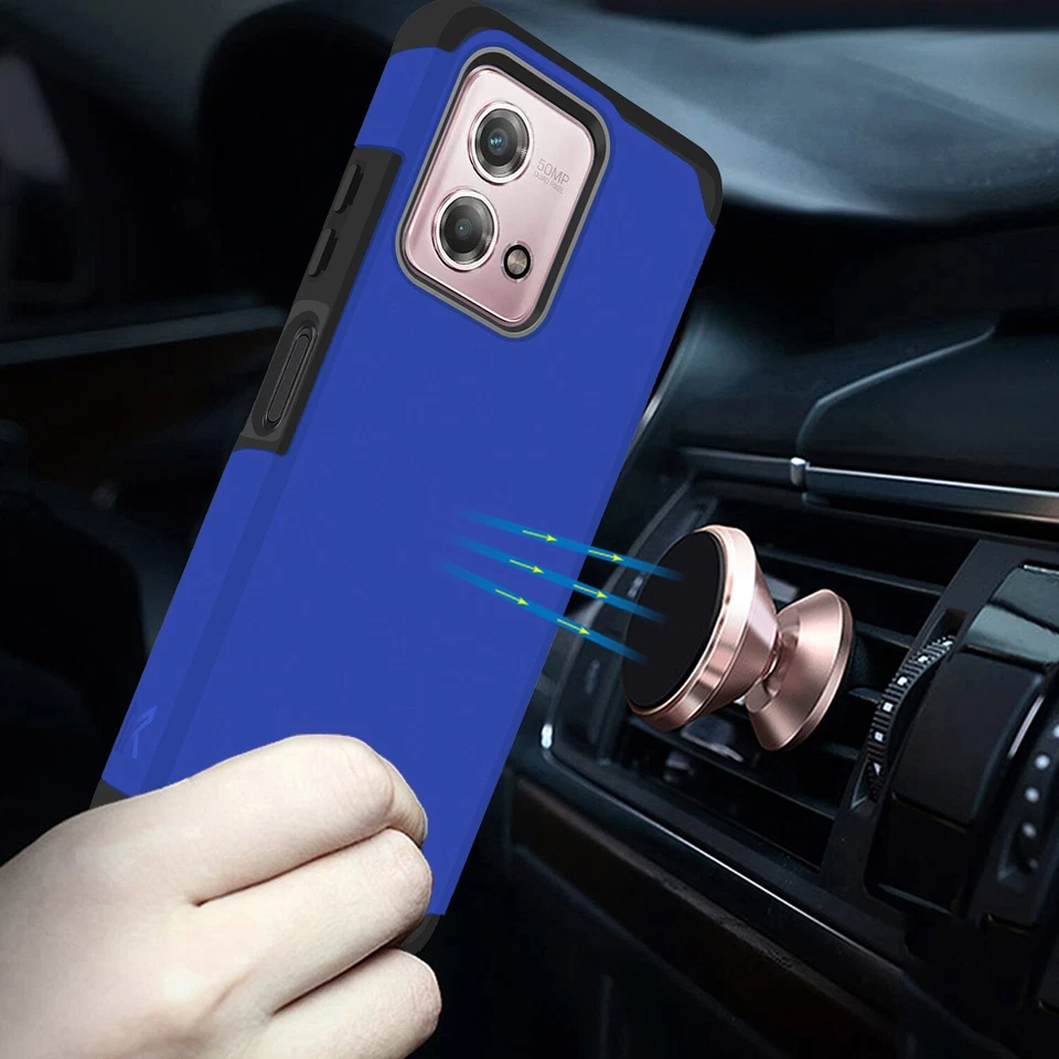 For Moto G Stylus 4G 2023 Cricket Phone Case Hard Hybrid Cover+Tempered Glass - Image 3 of 4