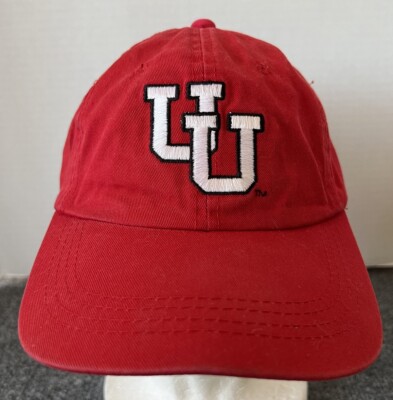 Utah Utes Hat Red White  UU  Logo Embroidered College Football 