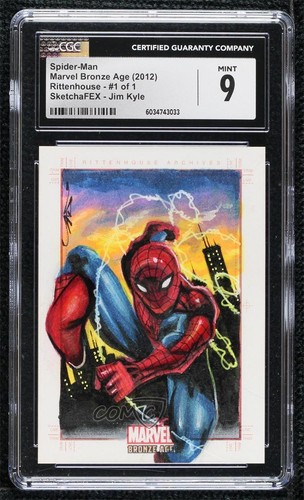 2012 Marvel Bronze Age SketchaFEX 1/1 Jim Kyle CGC 9 Mint Auto Sketch p1l
