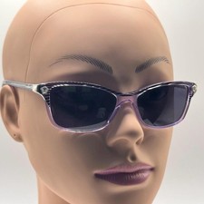 Vintage NOS Y2K Designer Cat Eye Purple Versace Eyeglasses with New Sun Lenses