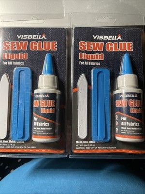 Visbella Sew Glue Liquid Kit Fabric Glue for Mending, Altering, Hems Embellish