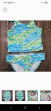Lilly Pulitzer Kids Girls 12 Two Piece Swimsuit Gator Alley Print