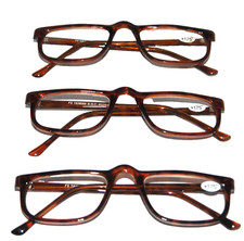 3 pair Reading Glasses Retro vintage thick frames power 1.75 men Women