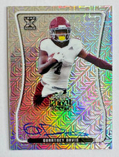Quartney Davis 2020 Leaf Metal Draft Silver Mojo RC AUTO Texas A&M Aggies #d /40