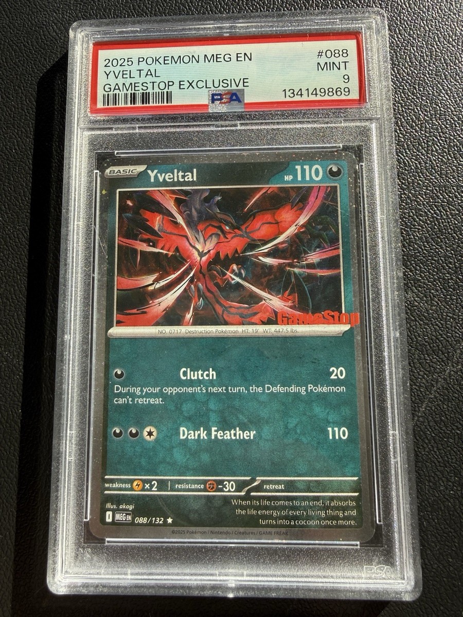 Yveltal With Red Game Stop Stamp! 088/132 PSA 9 | eBay