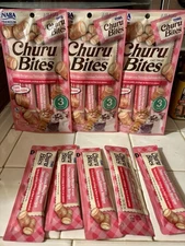 INABA Churu Bites Chicken Wrap Tuna with Salmon, 14 packs Soft /Chewy Cat Treats