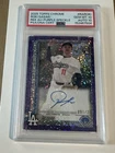 2025 Topps Chrome Rookie Auto Purple Speckle Roki Sasaki #91/299 PSA 10 Dodgers