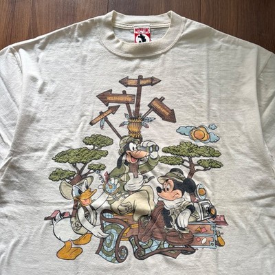 Vintage 90s Disney Mickey Safari Adventures in the Wild T Shirt