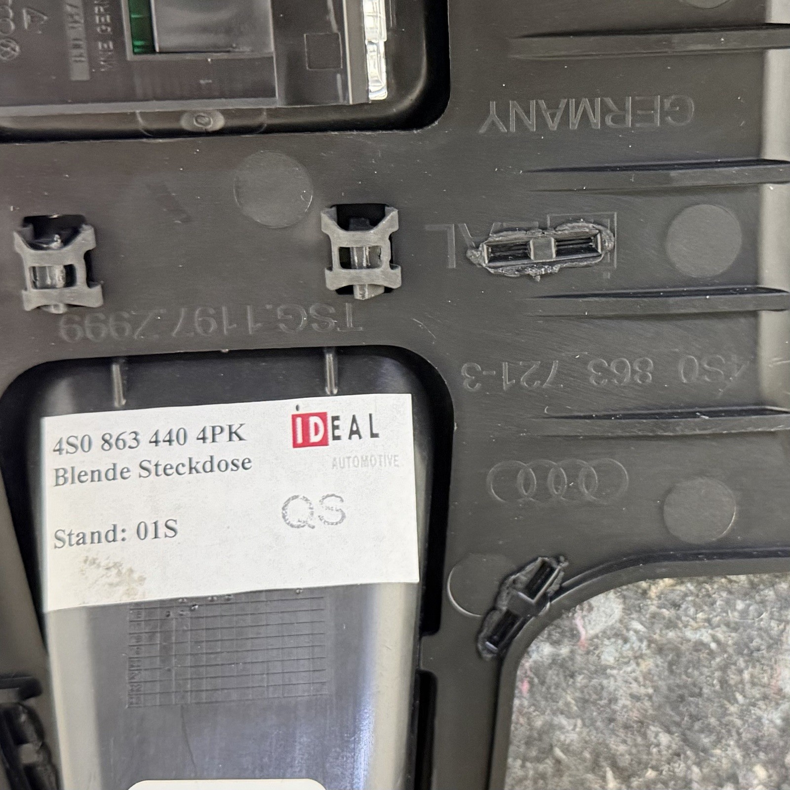 17-23 Audi R8 Front Under Hood Compartment Trunk Frunk Tub Plastic Trim Set OEM