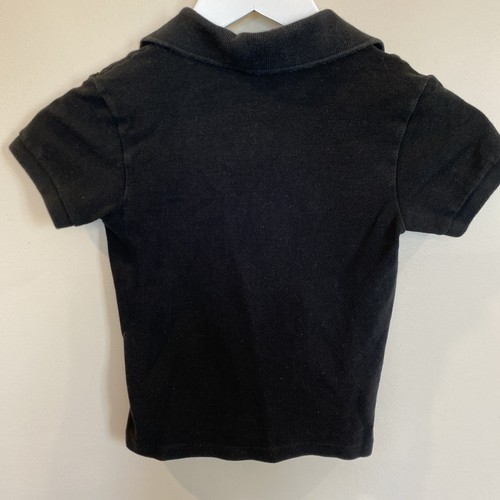 Lacoste Polo Shirt Boy's 6 Black 100% Cotton Pique Embroidered Logo - Picture 5 of 5
