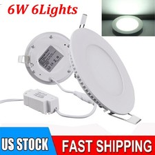 6Pack 4Inch LED Ceiling Lights Ultra-Thin Recessed Retrofits Kit 6000K Daylight