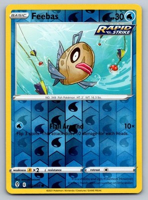 Feebas 037/203 Common Evolving Skies Pokemon Reverse Holo Near Mint
